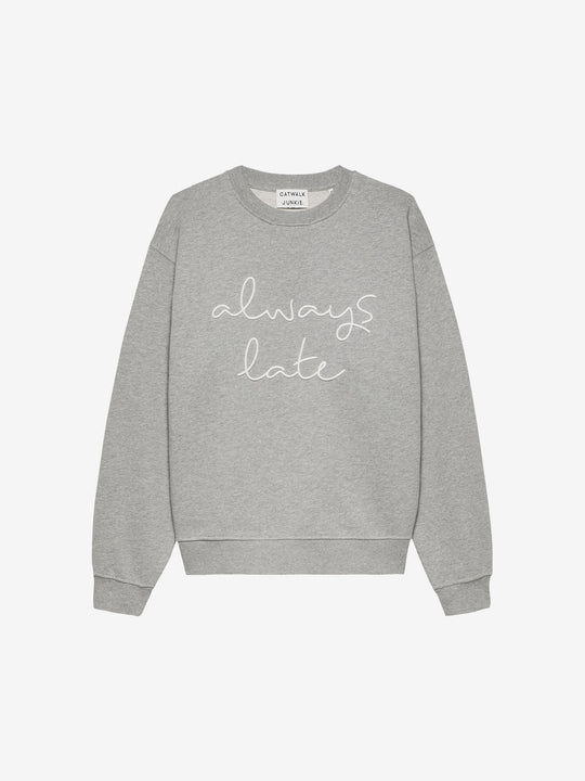 Always Late Sweater | Grey Melange