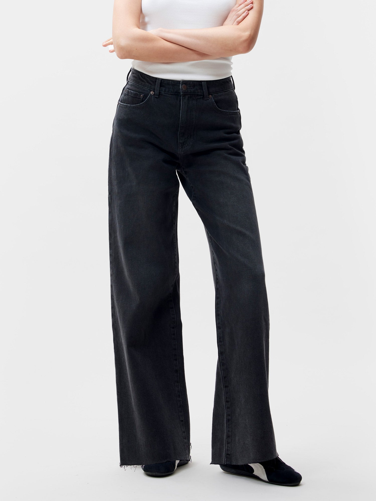 Loose fit jeans | Washed Black