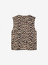 Leopard print bodywarmer | Grey Morn