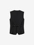 Waistcoat with pinstripe design | Black