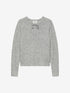 Gebreide trui met strik detail | Grey Melange