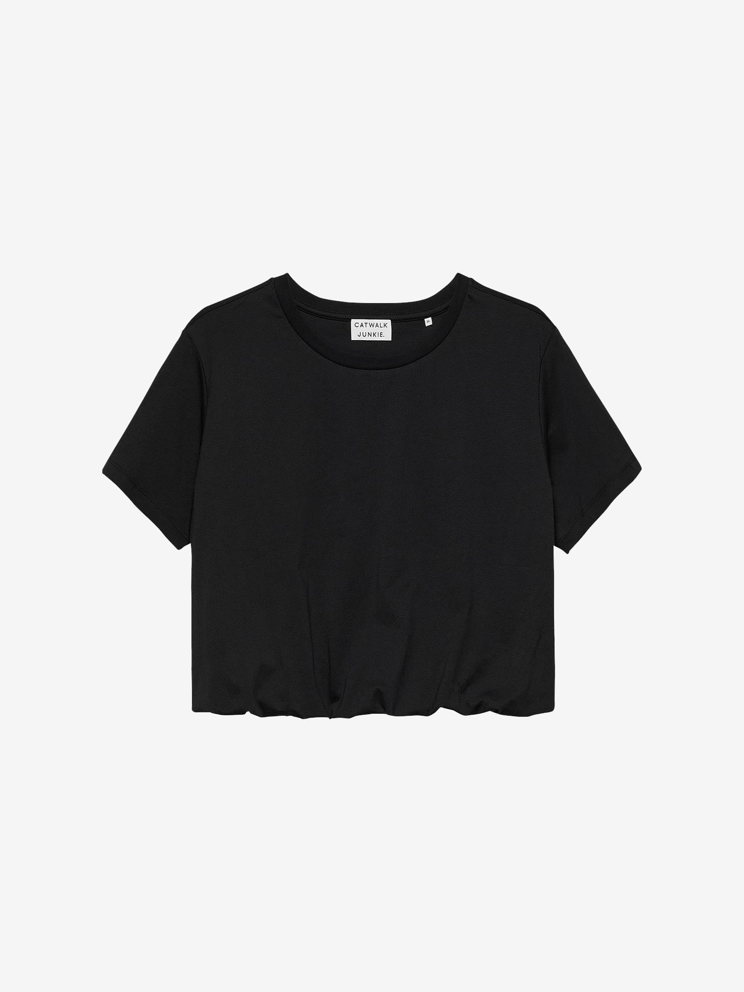 Tshirt with tuck in effect | Black