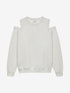 Sweater met open shoulders | Grey Melange