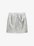 Skirt in vegan leather | Silver